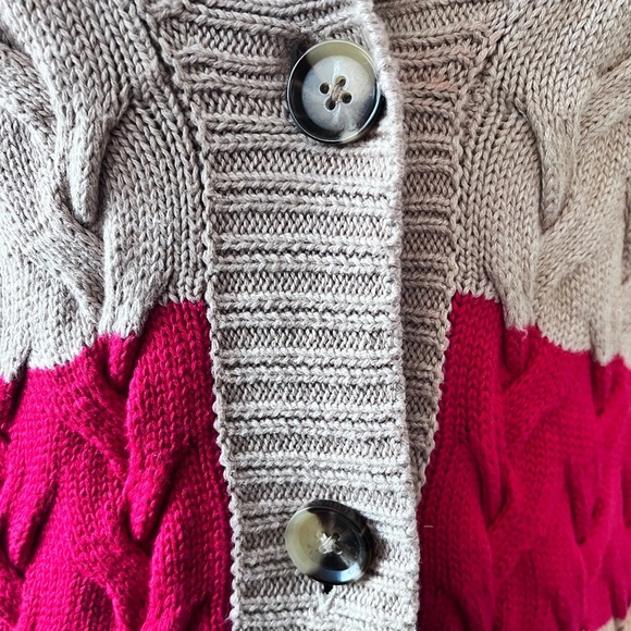 Women’s Lands’ End Eclectic Grandpa Drifter Cable Knit Cardigan Sweater Size S - Picture 7 of 16